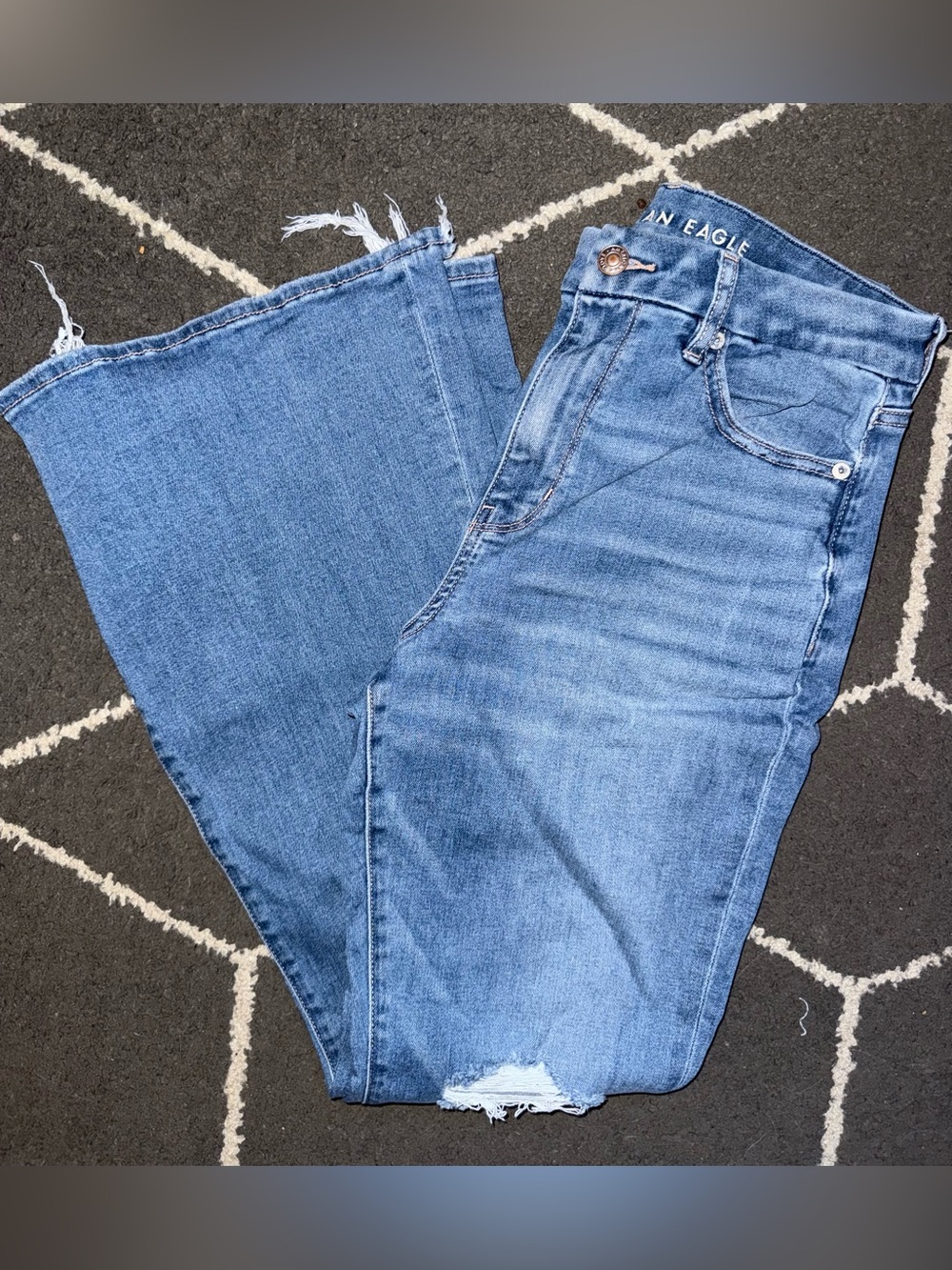 American Eagle Outfitters Light Blue Wide Leg Jeans